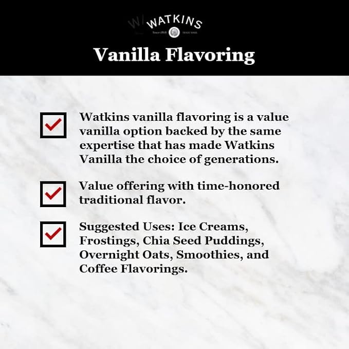 Watkins Vanilla Flavor, 2 Fl Oz (Pack of 12)