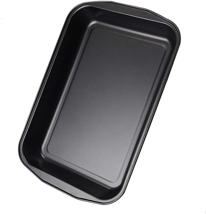 Black Large Rectangular Baking Pan Carbon Steel Non-stick Cake Mold Oven Baking Pan (Size: 16 inches long x 11 inches wide x 2 inches high)