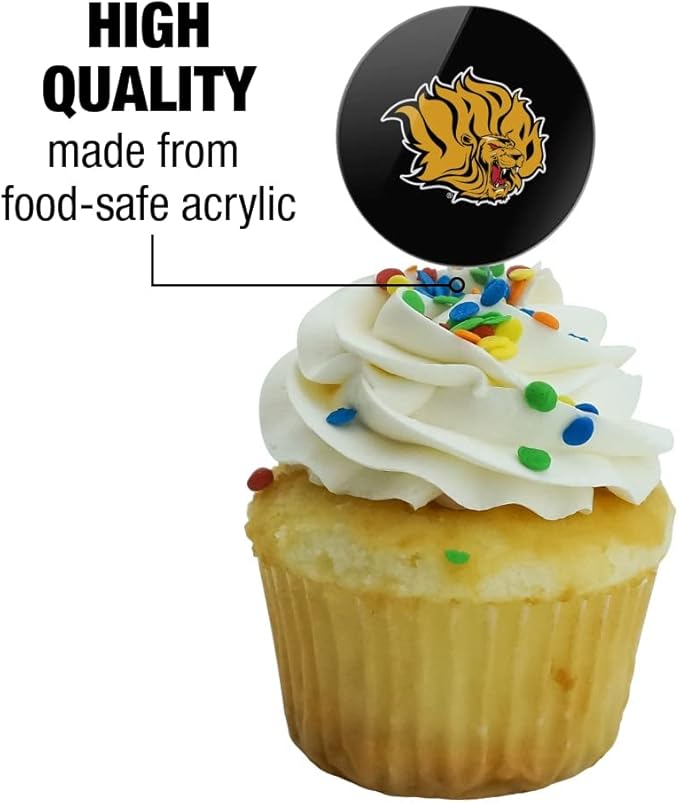 Arkansas at Pine Bluff Primary Logo Cupcake Picks Toppers Decoration Set of 6