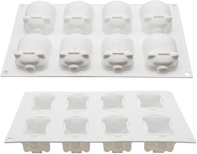 mostsom Silicone Pig Mold Fondant Mold Chocolate Cake MoldMousse Cake Decoration Dessert Baking Mold DIY Candle Model (G_ Pig)
