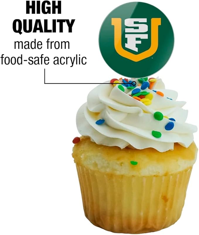 University of San Francisco Primary Logo Cupcake Picks Toppers Decoration Set of 6