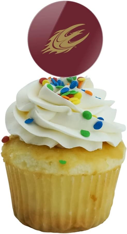 Elon University Primary Logo Cupcake Picks Toppers Decoration Set of 6