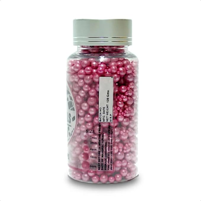 Confect Love Pink Disco Ball Sprinkles Mix – Edible Cake Decorating Pearls & Decorations | Metallic Sugar Balls, Birthday & Party Cupcake Toppers | Vegan, Gluten-Free, Nut-Free, Soy-Free, Dairy-Free, Palm Oil-Free- 4.2 Oz