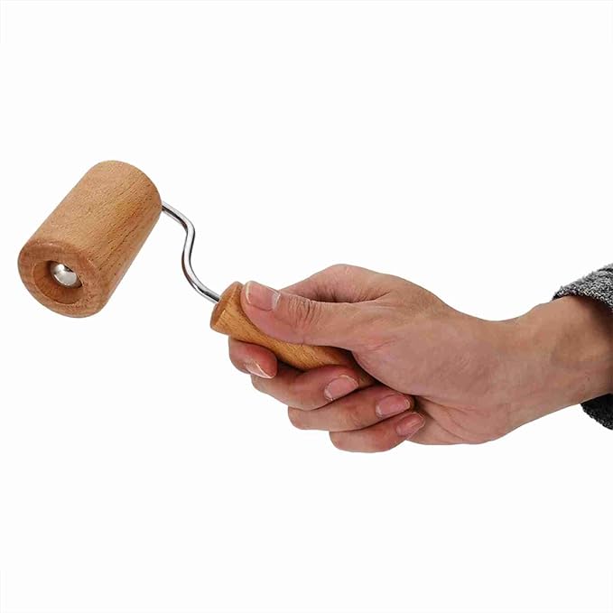 Small Rolling Pin, Pizza Dough Roller, Non Stick Wood Pastry Roller, Kitchen Wooden Rolling Pins for Baking Cooking Cookie Bread Tortilla Dumpling Fondant Clay (Style 4)
