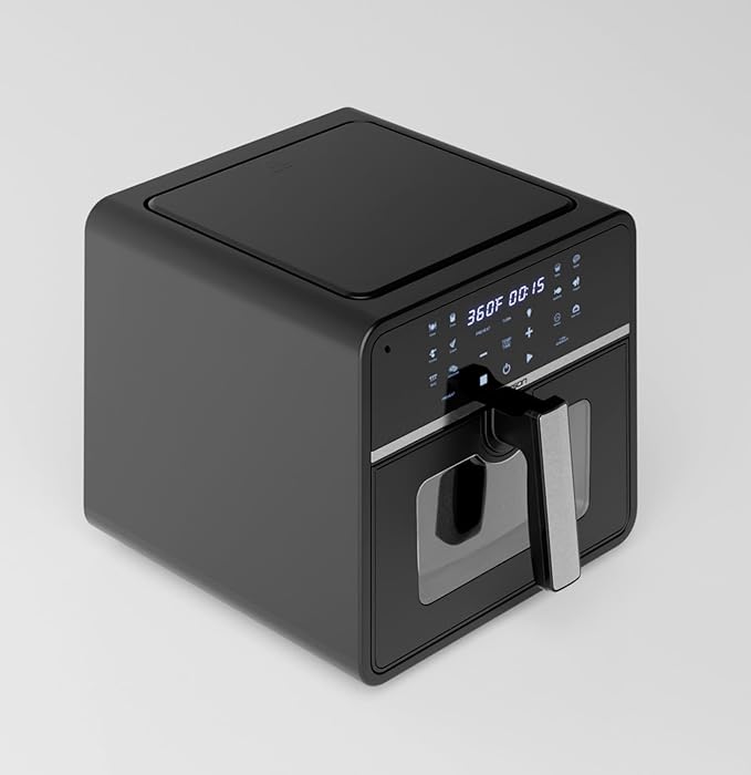 Emerson SmartVoice 10QT 6-in-1 Air Fryer, 1000+ Voice Control Commands, 100+ Recognized Food, No APP, No WIFI, No Setup, Nonstick Basket, Air Fry, Bake, Reheat, Dehydrate, 1700W