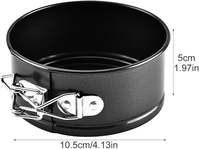 Mini Springform Cake Pans - Set of 4, Non-Stick & Removable Bottom - 4” Diameter, Perfect for Cheese Cakes, Pies, Quiches & More – Ideal for Home Bakers & Pros