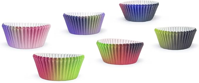 qiqee 300-Count Cupcake Liners Standard Cupcake Cups 6 Design Black Pink Cupcake Papers Baking Cups Cupcake Wrappers (Standard Size)