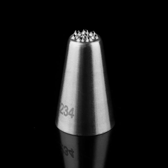 beyonday 3pcs Grass Cream Icing Nozzles Cupcake Practical Cream Piping Nozzle Tips Stainless Steel Pastry Tips Grass Fury Cake Decorating Tool (Silver)