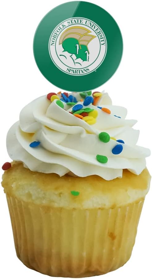 Norfolk State University Primary Logo Cupcake Picks Toppers Decoration Set of 6