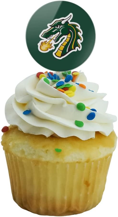 Tiffin University Primary Logo Cupcake Picks Toppers Decoration Set of 6