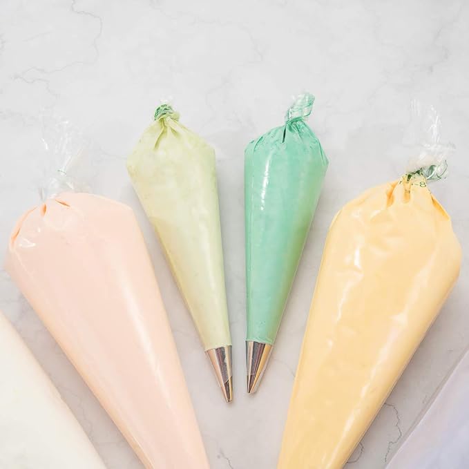Restaurantware Pastry Tek 12.2 Inch Piping Bags 100 For Icing Pastry Bags - Disposable Food Grade Clear Plastic Decorating Bags Non Slip For Frosting Cupcakes Cakes And Pies