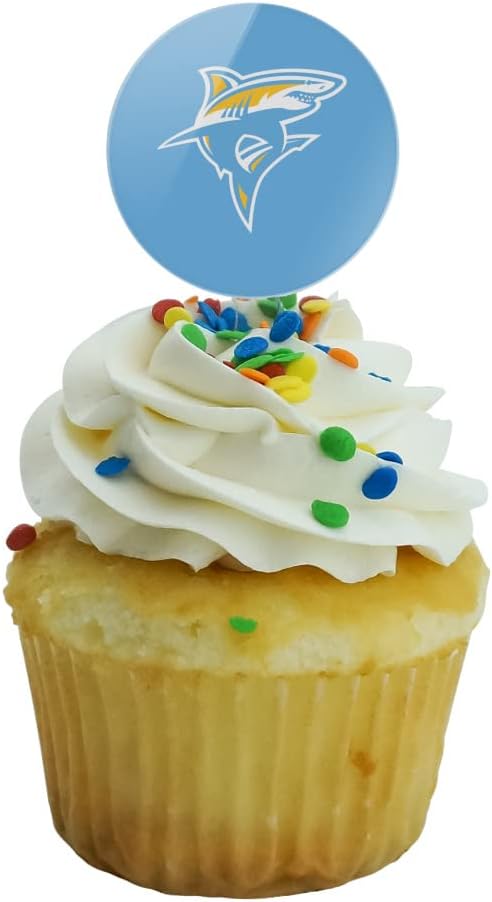 Long Island University Primary Logo Cupcake Picks Toppers Decoration Set of 6