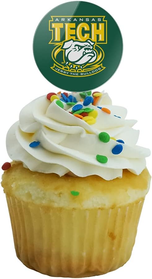 Arkansas Tech University Official Logo Cupcake Picks Toppers Decoration Set of 6
