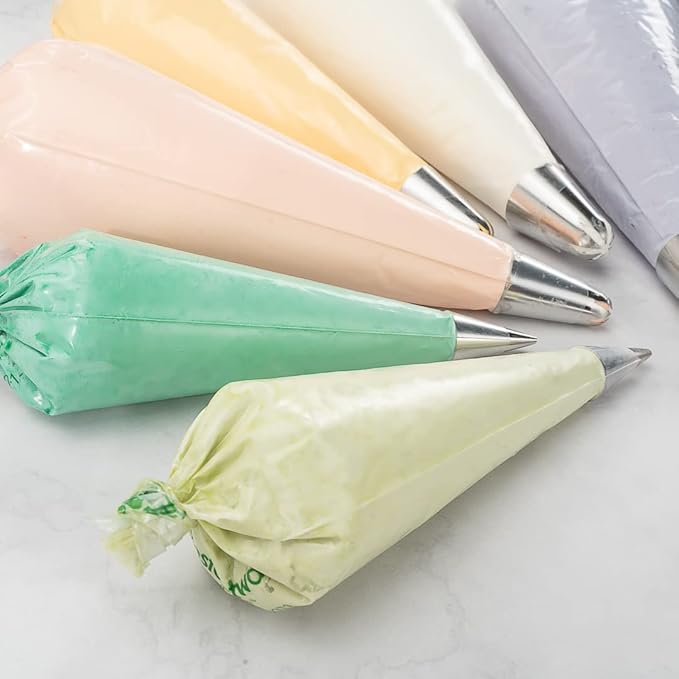Restaurantware-Pastry Tek 12.2 Inch Piping Bags, 100 For Icing Pastry Bags - Disposable, Food Grade, Clear Plastic Decorating Bag, Non Slip, For Frosting Cupcakes, Cakes, And Pies