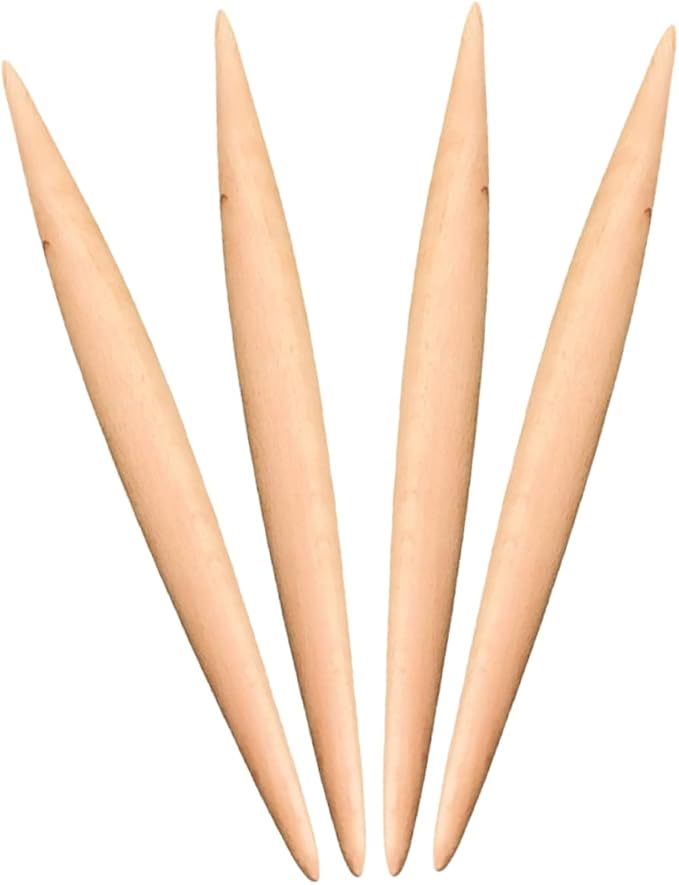 Zerodeko Chinese Dumpling Rolling Pin Wooden Rolling Stick Non-slip Handle for Home Restaurant