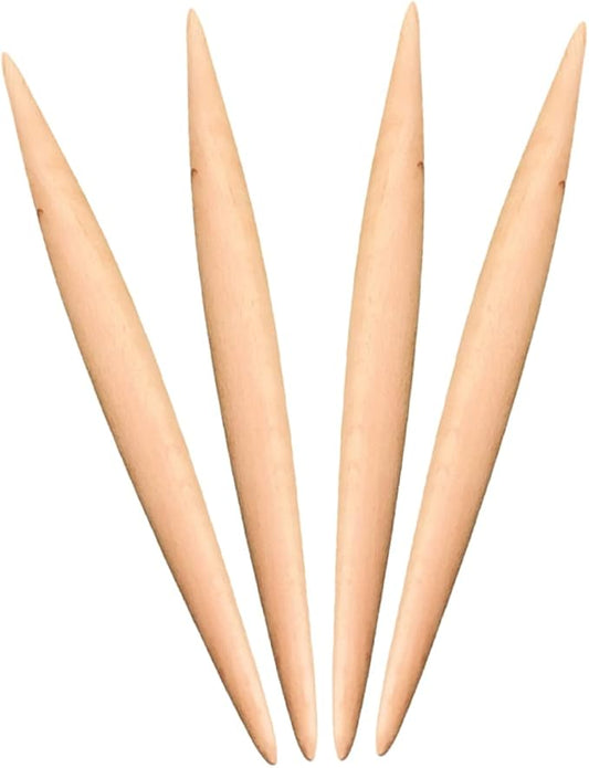 Zerodeko Chinese Dumpling Rolling Pin Wooden Rolling Stick Non-slip Handle for Home Restaurant