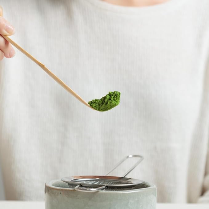 Naoki Matcha Traditional Matcha Starter Set - Bamboo Matcha Whisk (Chasen), Scoop (Chashaku), Stainless Steel Sifter - Japanese Matcha Tea Set