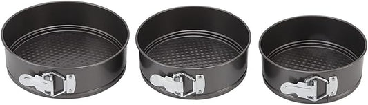 3Pcs Cake Pan Set,Cake Pan Set of 3 - Nonstick Leakproof Round Cheesecake Pan with Removable Bottom,Prevent Sticking Round Springform Pan with Removable Bottom Baking Tool(20/22/24)