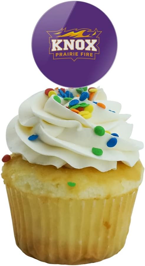 Knox College Primary Logo Cupcake Picks Toppers Decoration Set of 6