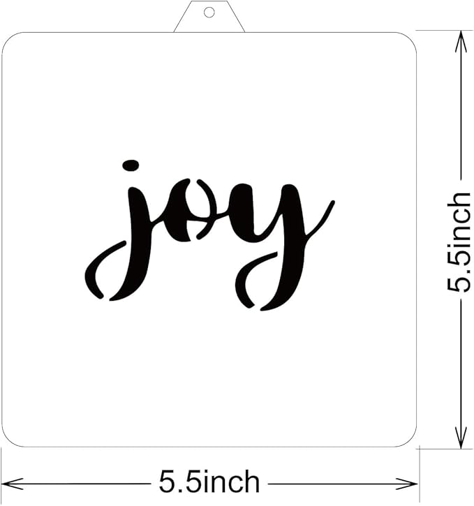Cookie Cutter and Stencil Set Bundle Kit PYO Cookies Paint Your Own Diy Bakery Fondant Sugar Happy Birthday Wedding Baby Candle Kids Painting Coloring Pages Comb (Joy)
