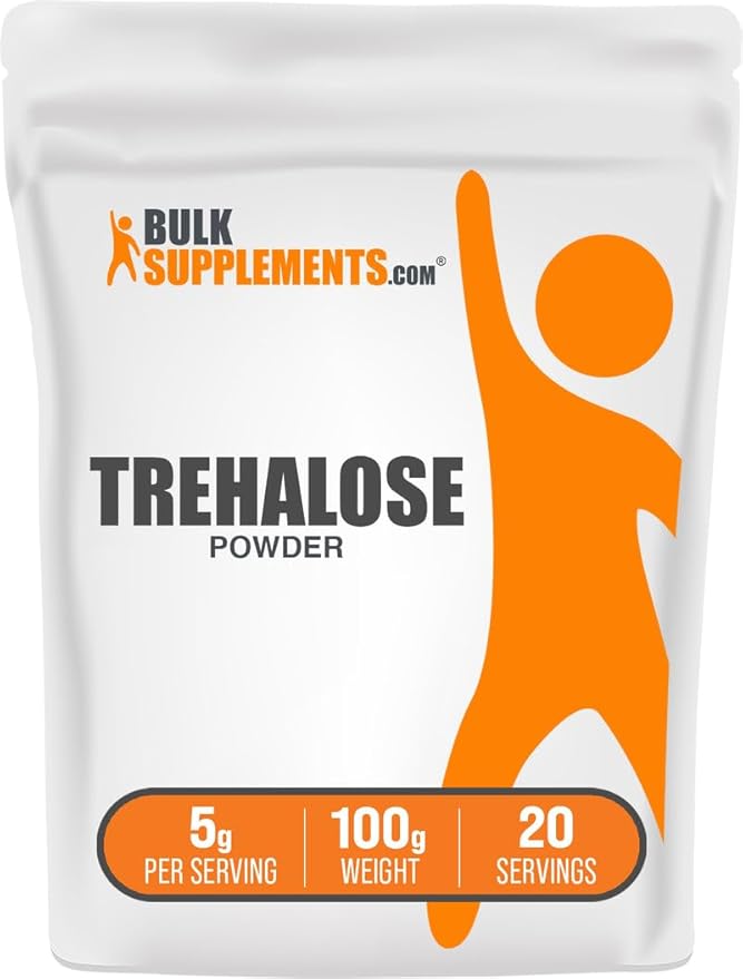 BulkSupplements.com Trehalose Powder - Natural Sweetener, Trehalose Sugar Substitute - Vegan & Gluten Free, 5g per Serving, 100g (3.5 oz) (Pack of 1)