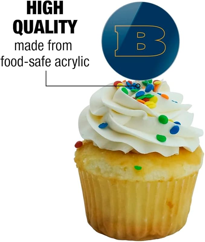 Beloit College Primary Logo Cupcake Picks Toppers Decoration Set of 6