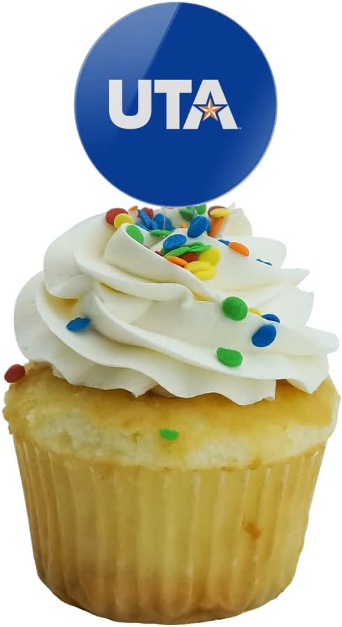 Texas at Arlington Primary Logo Cupcake Picks Toppers Decoration Set of 6