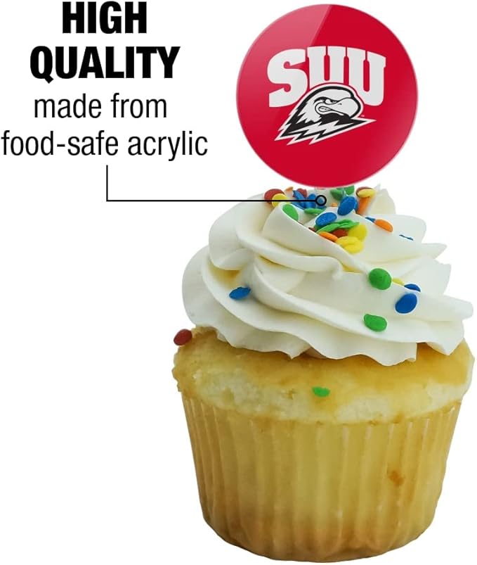 Southern Utah University Primary Logo Cupcake Picks Toppers Decoration Set of 6