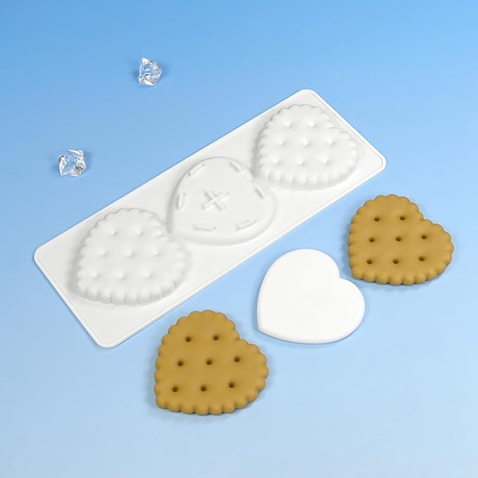 mostsom Silicone Mold Mousse Molds Love Heart Shaped Cookie Mousse Cake Silicone Molds Soap Mold DIY Chocolate Dessert Mold Pudding Jelly Kitchen Baking Tools (D_ Love Heart)
