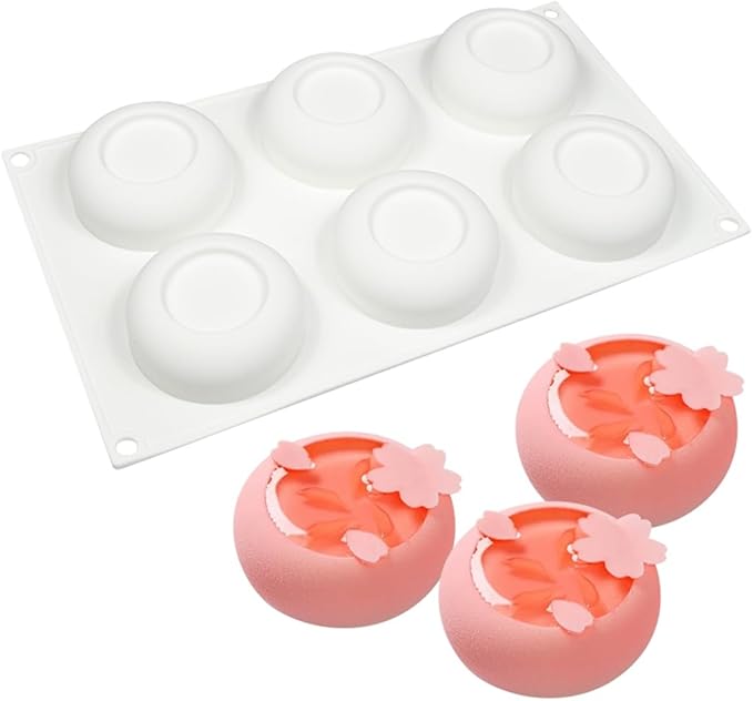 mostsom Silicone Mold Mousse Mold Round Shape Mousse Mould Silicone Cake Mold Baking Tool Dessert Bakeware (A_ Round)