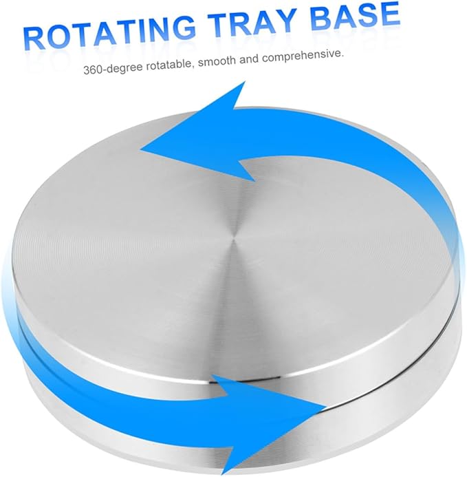 EXCEART Cake Turntable Stand - Rotating Cake Stand Turntable Cake Rotator Base Bearing Aluminium Alloy Revolving Cake Stand Spinner for Cake Decorations Pastries Cupcake