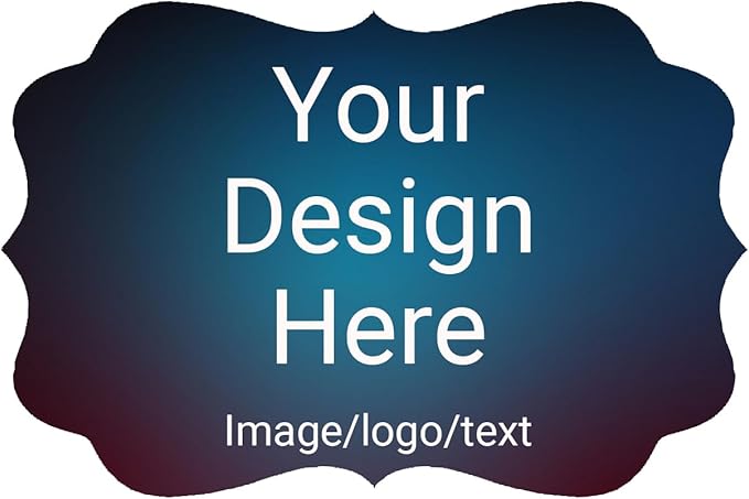 100,150PCS Custom Stickers for Business Logo Personalized Labels with Any Image Logo and Text Customized Stickers for Thank You Business(Fancy Frame)
