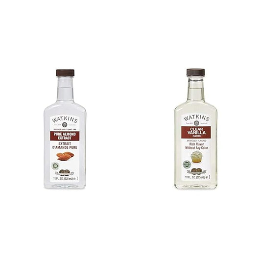 Watkins Pure Almond Extract (11 oz.) and Clear Vanilla Flavor (11 fl. oz.)