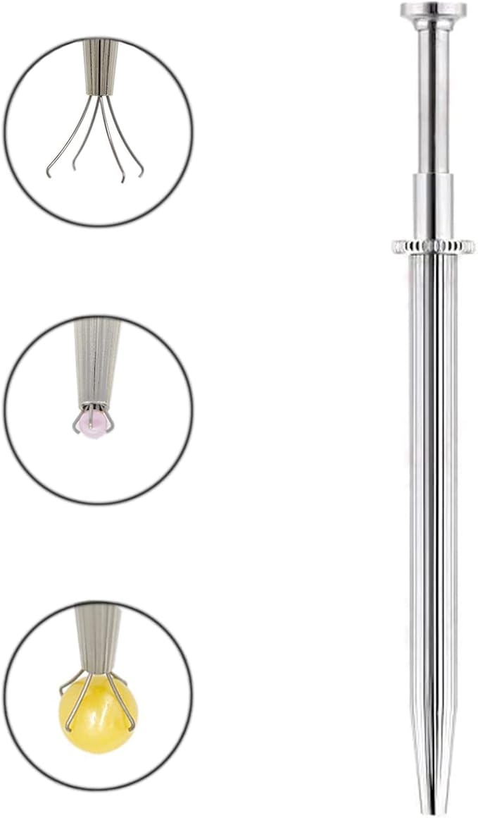 Sprinkle Pen, Pearl Grabber, Sugar Bead Pick-up Tool, Dragee Holder with 4-Prong, Edible Candy Catcher with 4 Claw for Cake, Cupcake, Ice Cream Baking Decoration, HIFUNBK