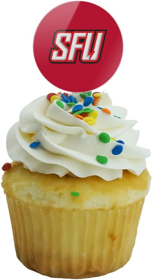 Saint Francis University Primary Logo Cupcake Picks Toppers Decoration Set of 6