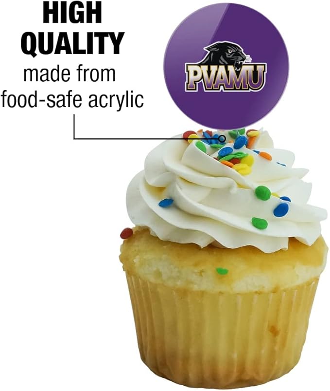 Prairie View A&M Primary Logo Cupcake Picks Toppers Decoration Set of 6