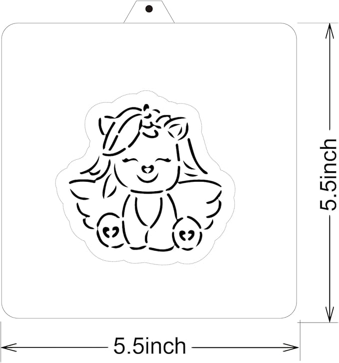 Cookie Cutter and Stencil Set Bundle Kit PYO Cookies Paint Your Own Diy Bakery Fondant Sugar Happy Birthday Wedding Baby Candle Kids Painting Coloring Pages Comb (Unicorn PYO)