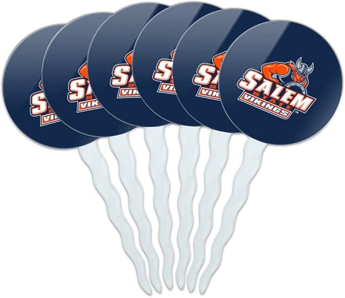 Salem State University Primary Cupcake Picks Toppers Decoration Set of 6