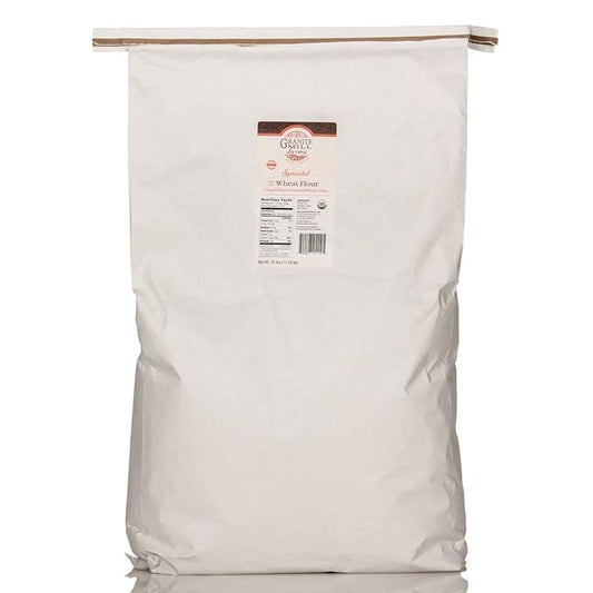 Granite Mill Farms Sprouted Organic Hard Red Wheat Flour, 25 lb