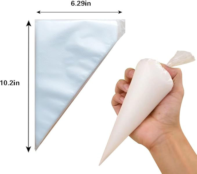 Piping Bags - 10 Inch Disposable Icing Bags, Disposable Decorating Bags for Frosting, Pastry Bags Disposable, Great for Cakes and Cookies Decoration (200 PCS)