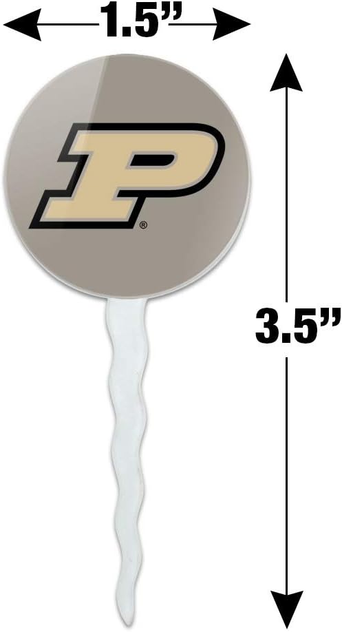 Purdue Boilermakers Logo Secondary Cupcake Picks Toppers Decoration Set of 6
