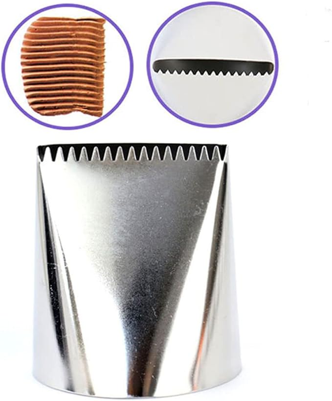 RoseFlower 5 PCS Half Row Braided Flower Piping Tips Set - Stainless Steel Piping Nozzles Kit for Pastry Cupcakes Cakes Cookies Decorating Supplies Baking Set #2