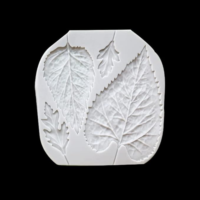 Leaf Silicone Mold Rose Flower Fondant Molds DIY Cake Decorating Tools Sugarcraft Candy Resin Clay Chocolate Gumpaste Moulds (2pcs(13 * 13.5cm,8.6 * 13.3cm))