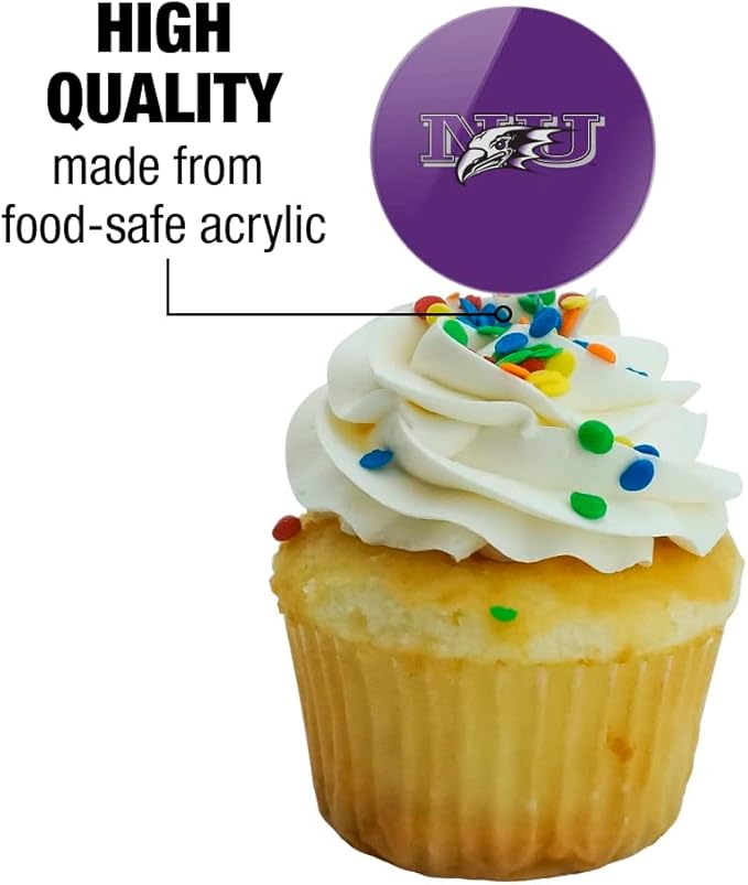Niagara University Primary Logo Cupcake Picks Toppers Decoration Set of 6