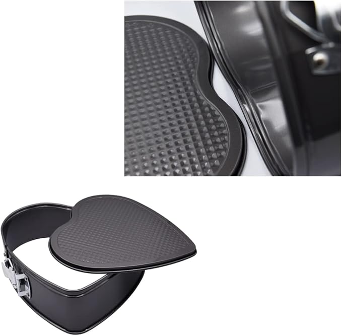 1 Piece Heart Springform Cake Tin, Pudding Pan, Cake Tins for Baking Non Stick, Bake Tin for Cake, Square Baking Pans for Cakes, PFOA free, Robust 1 mm Carbon Steel, 21 cm