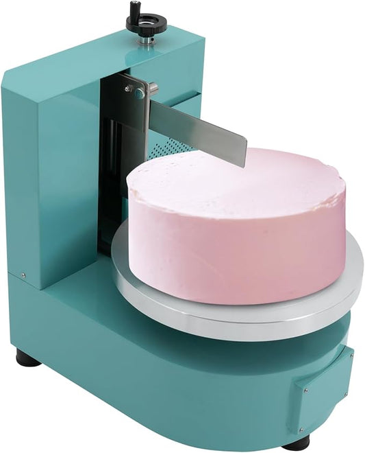 Cake Decorating Coating Machine, 80W Auto Cream Spreading Machine, Cake Cream Smooth Coating Decoration Machines with Adjustable Speed for 4-12 Inch Cakes Dessert Shops (Blue)