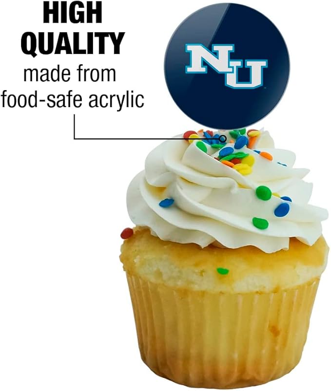 Northwood University Primary Logo Cupcake Picks Toppers Decoration Set of 6