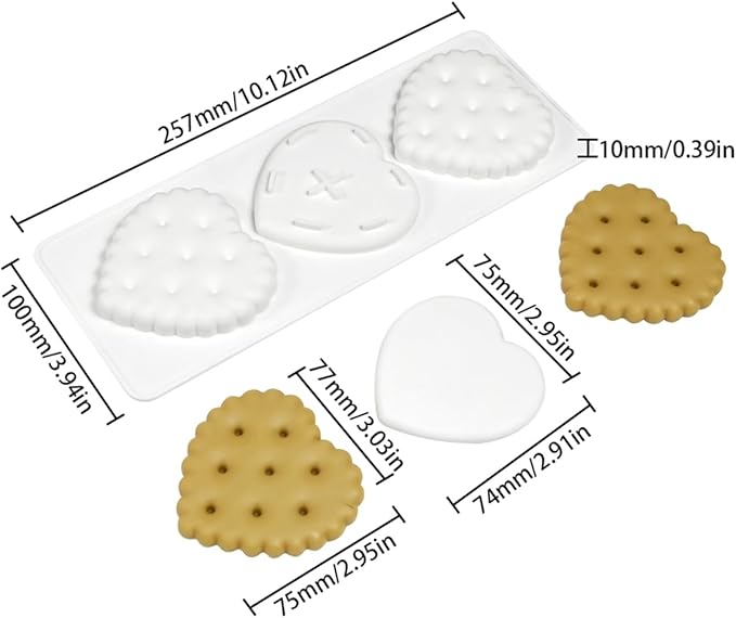 mostsom Silicone Mold Mousse Molds Love Heart Shaped Cookie Mousse Cake Silicone Molds Soap Mold DIY Chocolate Dessert Mold Pudding Jelly Kitchen Baking Tools (D_ Love Heart)