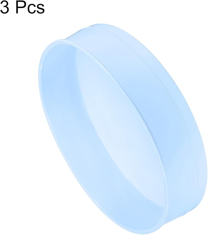 HARFINGTON 3 Pcs Round Cake Pans 10" Nonstick Quick Release Silicone Cake Mould Bakeware Tools for Baking Cupcakes Bread Pizza, Blue