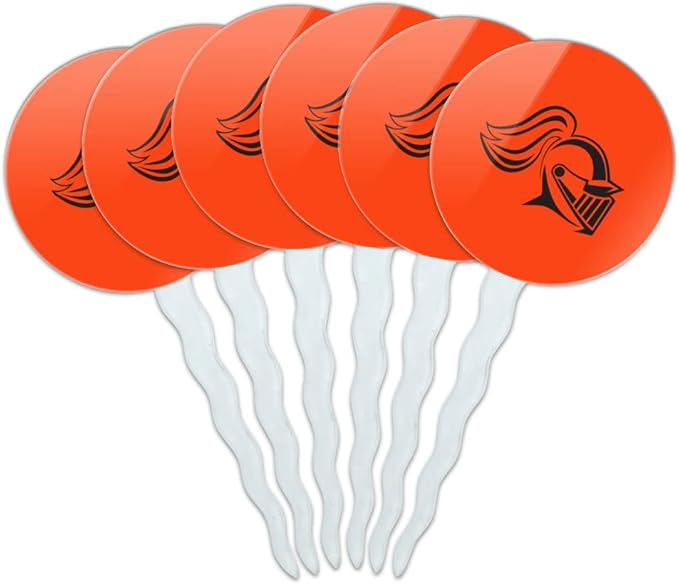 Wartburg College Primary Logo Cupcake Picks Toppers Decoration Set of 6